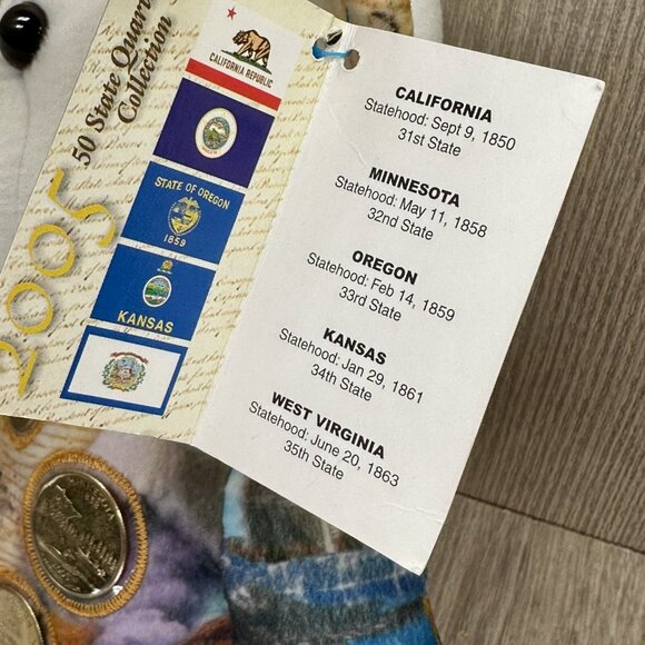 Gallery Treasures 5 Gold Coin Bear 2005 Edition State Quarter Collection White - Picture 8 of 10